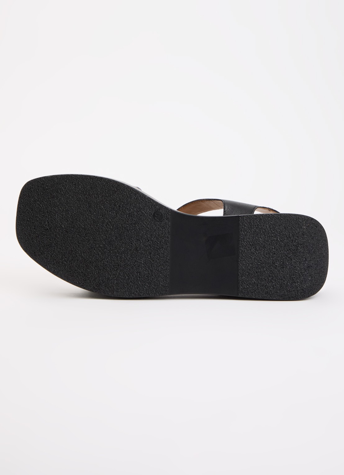 Dune London Wide Fit Licia sandaal van leer - detail 5 zwart