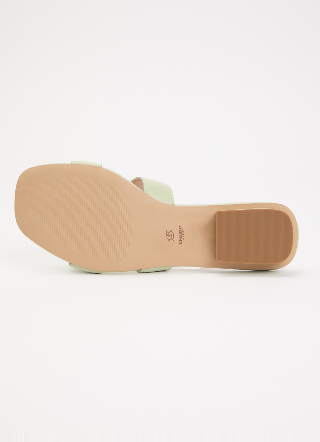 Dune London Wide Fit Loupe sandaal van leer - detail 4 lichtgroen