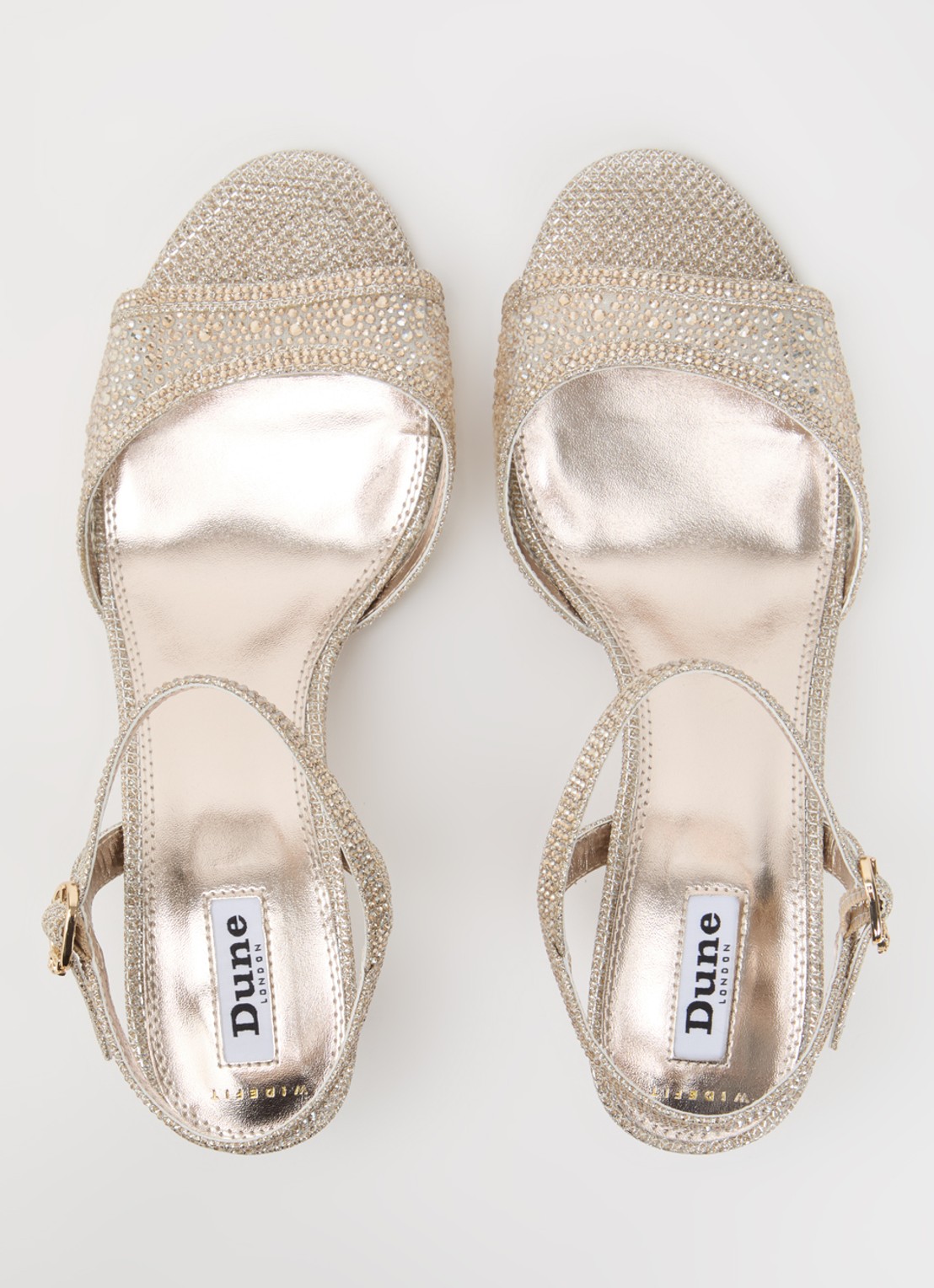 Dune London Wide Fit Manicure sandalette met strass - detail 3 zilver