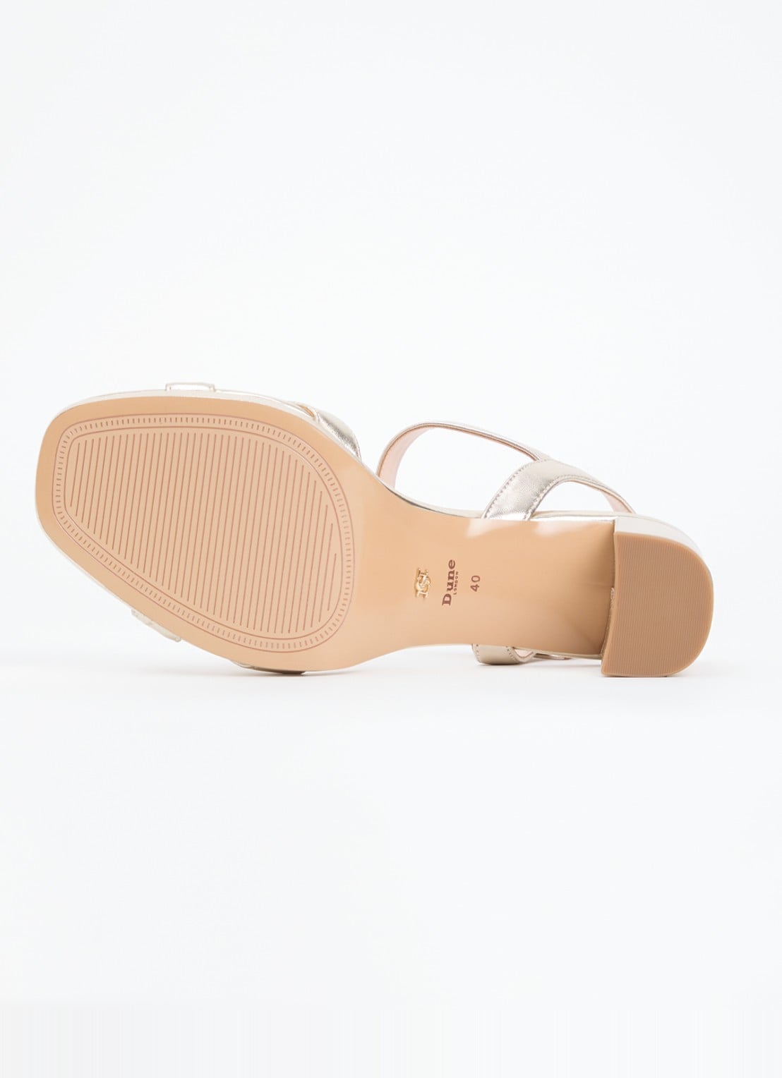 Dune London Wide Fit Manifesting sandalette van suède - detail 5 goud