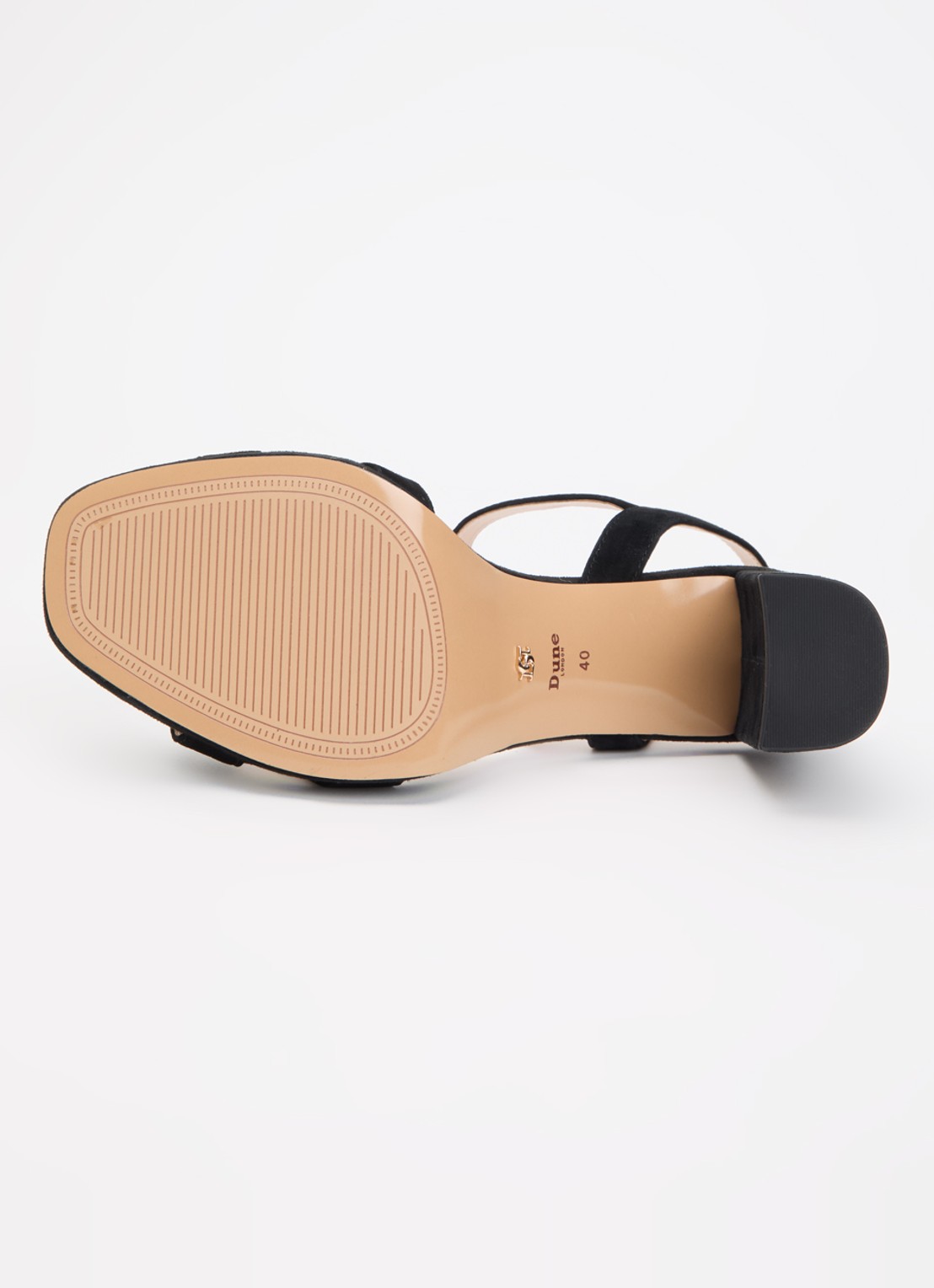 Dune London Wide Fit Manifesting sandalette van suède - detail 5 zwart