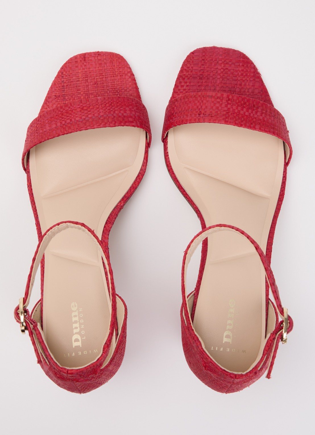 Dune London Wide Fit Melins sandalette - detail 4 rood