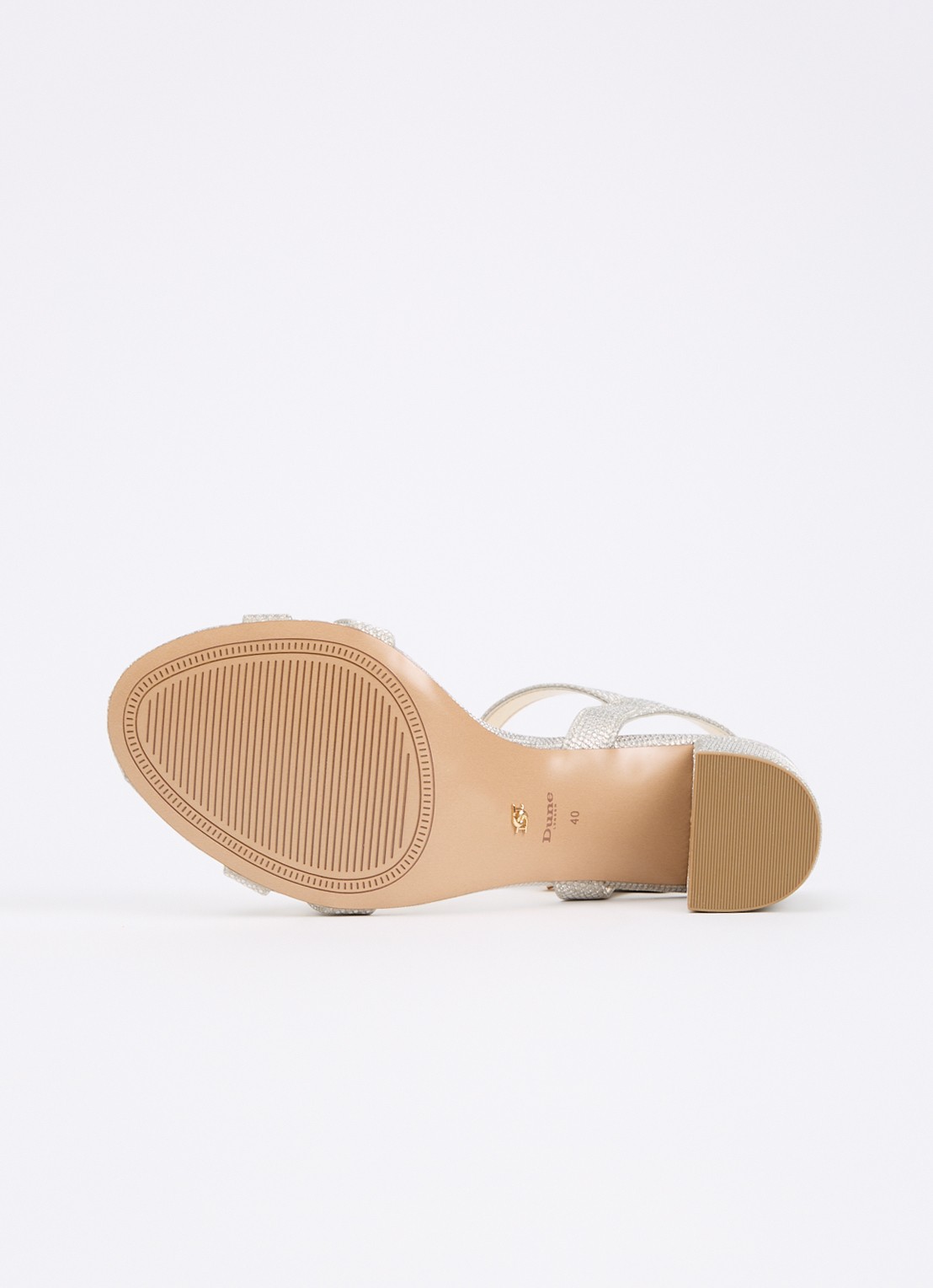 Dune London Wide Fit Merisa sandalette van leer - detail 3 goud