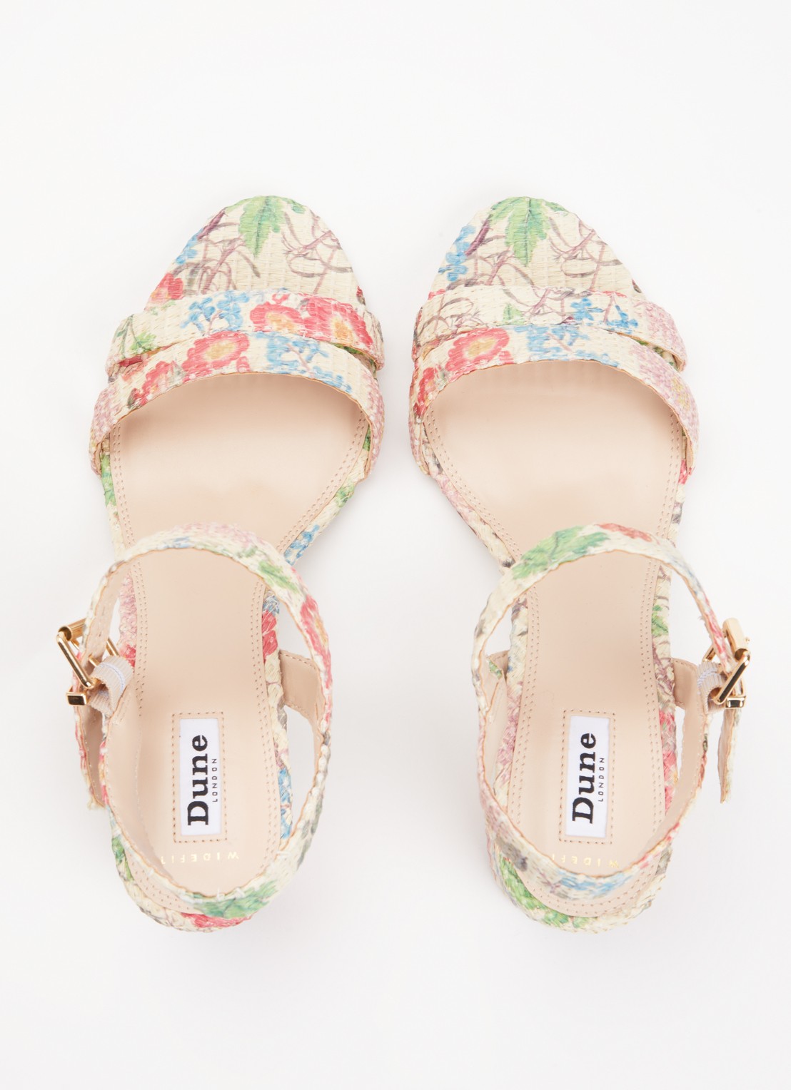 Dune London Wide Fit Merisa sandalette van leer - detail 2 creme