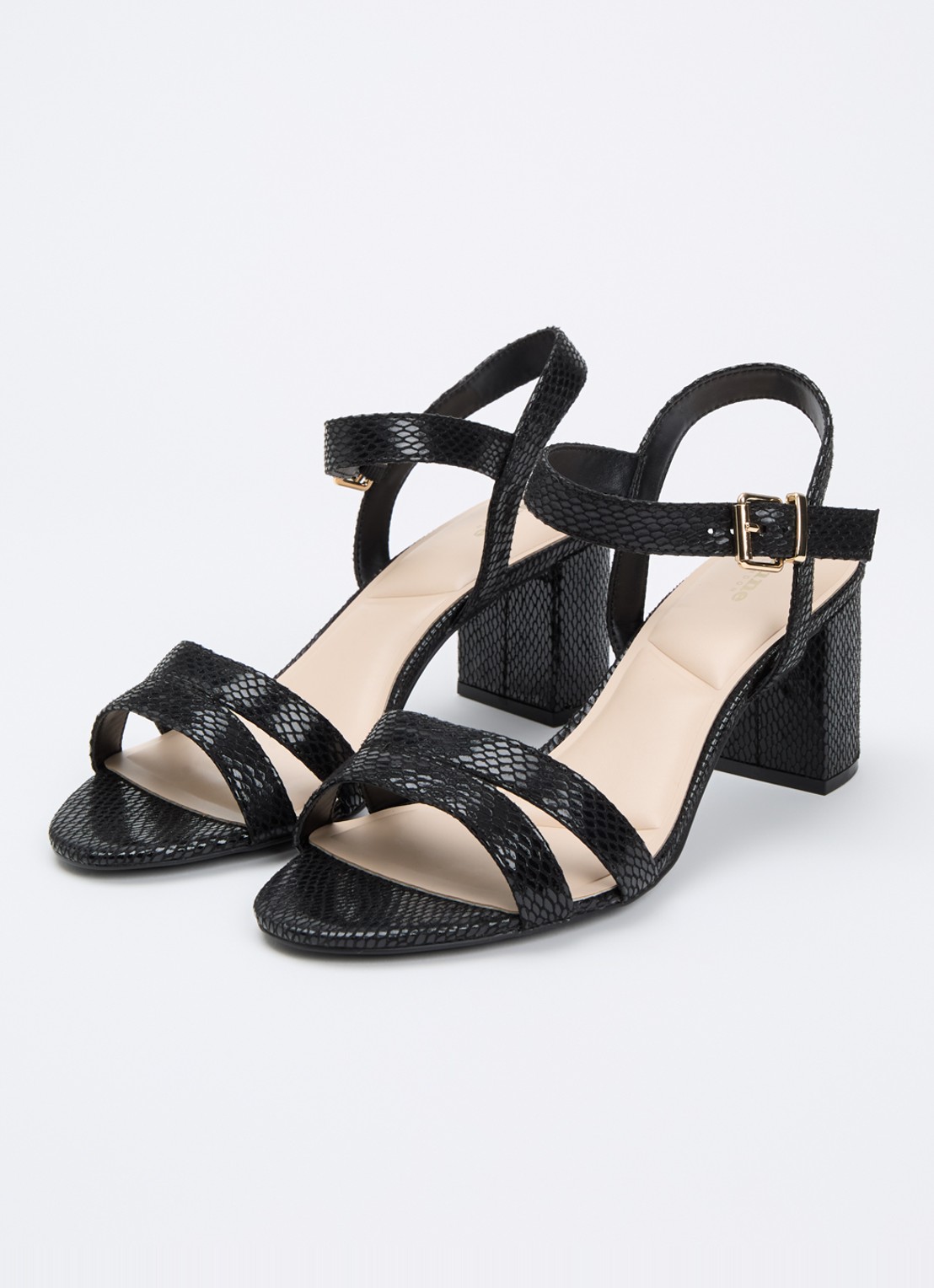 Dune London Wide Fit Merisa sandalette van leer - detail 2 antraciet