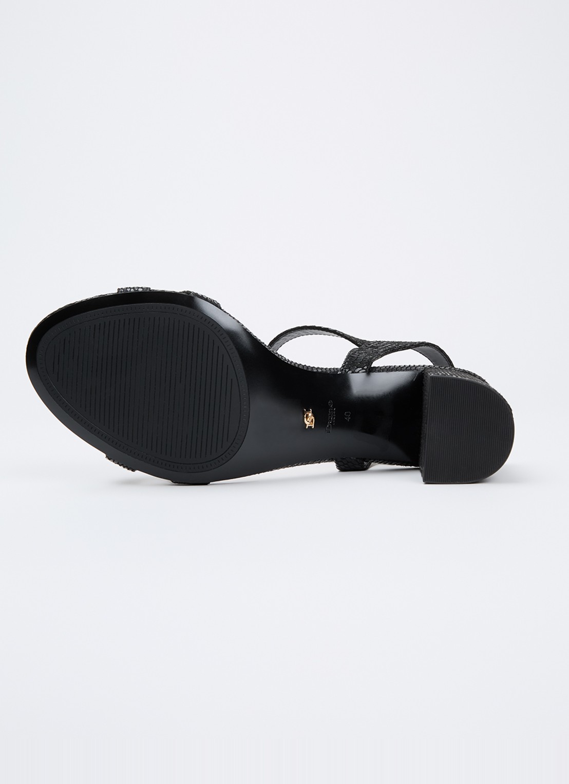 Dune London Wide Fit Merisa sandalette van leer - detail 4 antraciet