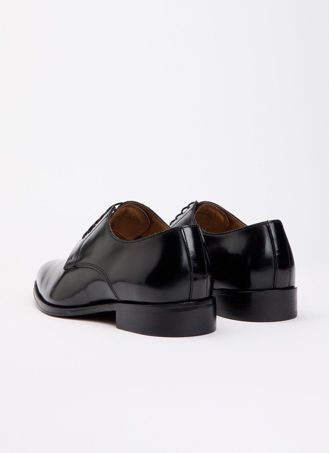 Dune London Wide Fit Salisburry veterschoen van leer  - achterkant 2 zwart