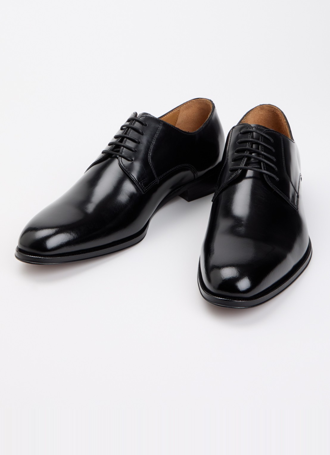 Dune London Wide Fit Salisburry veterschoen van leer  - detail 3 zwart