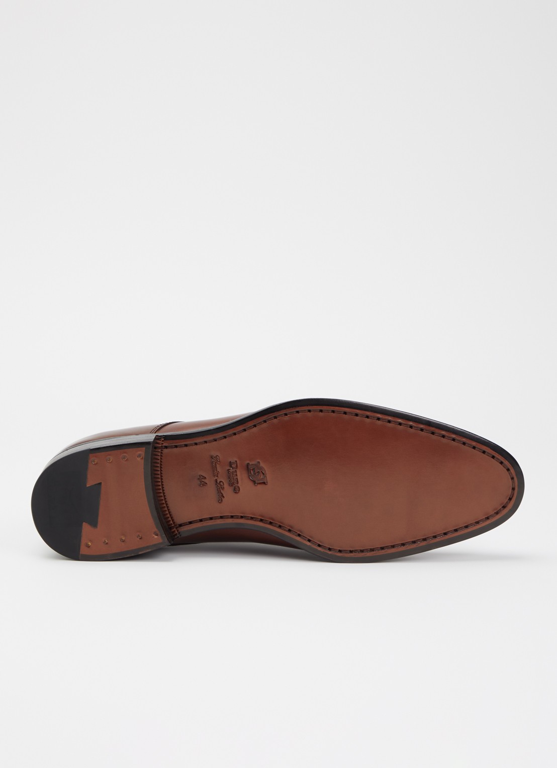 Dune London Wide Fit Salisburry veterschoen van leer  - detail 3 donkerbruin