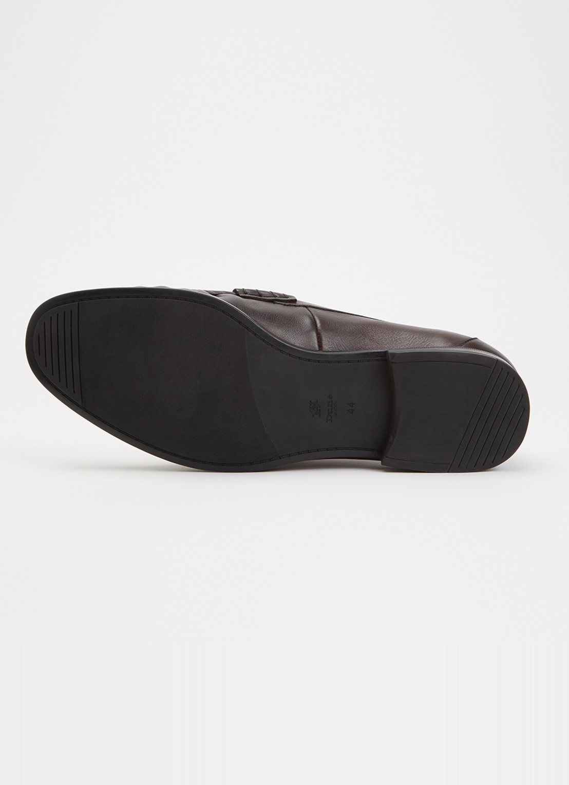 Dune London Wide Fit Sammi loafer van leer - detail 4 donkerbruin