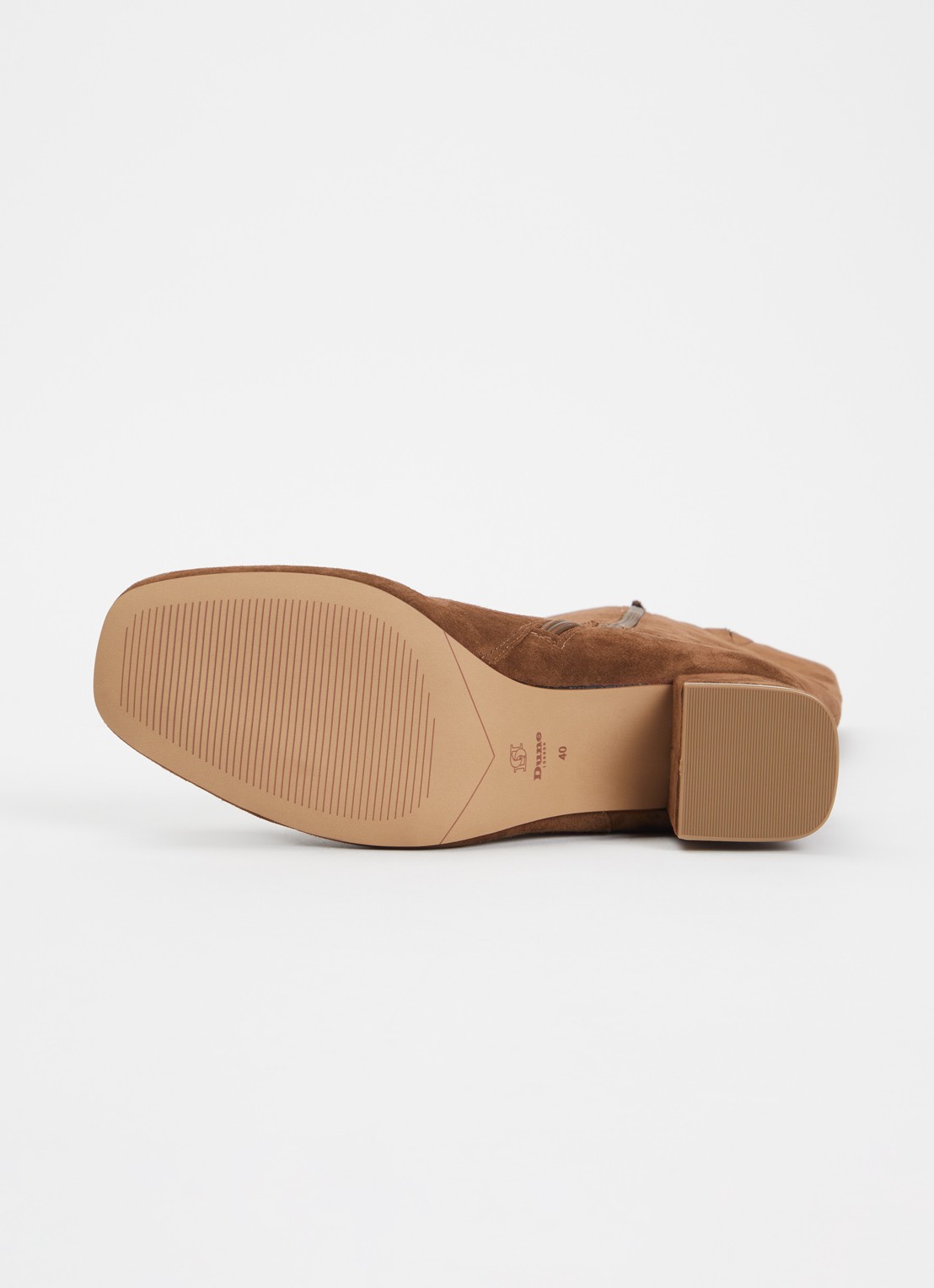 Dune London Wide Fit Sanna laars van leer - detail 3 bruin