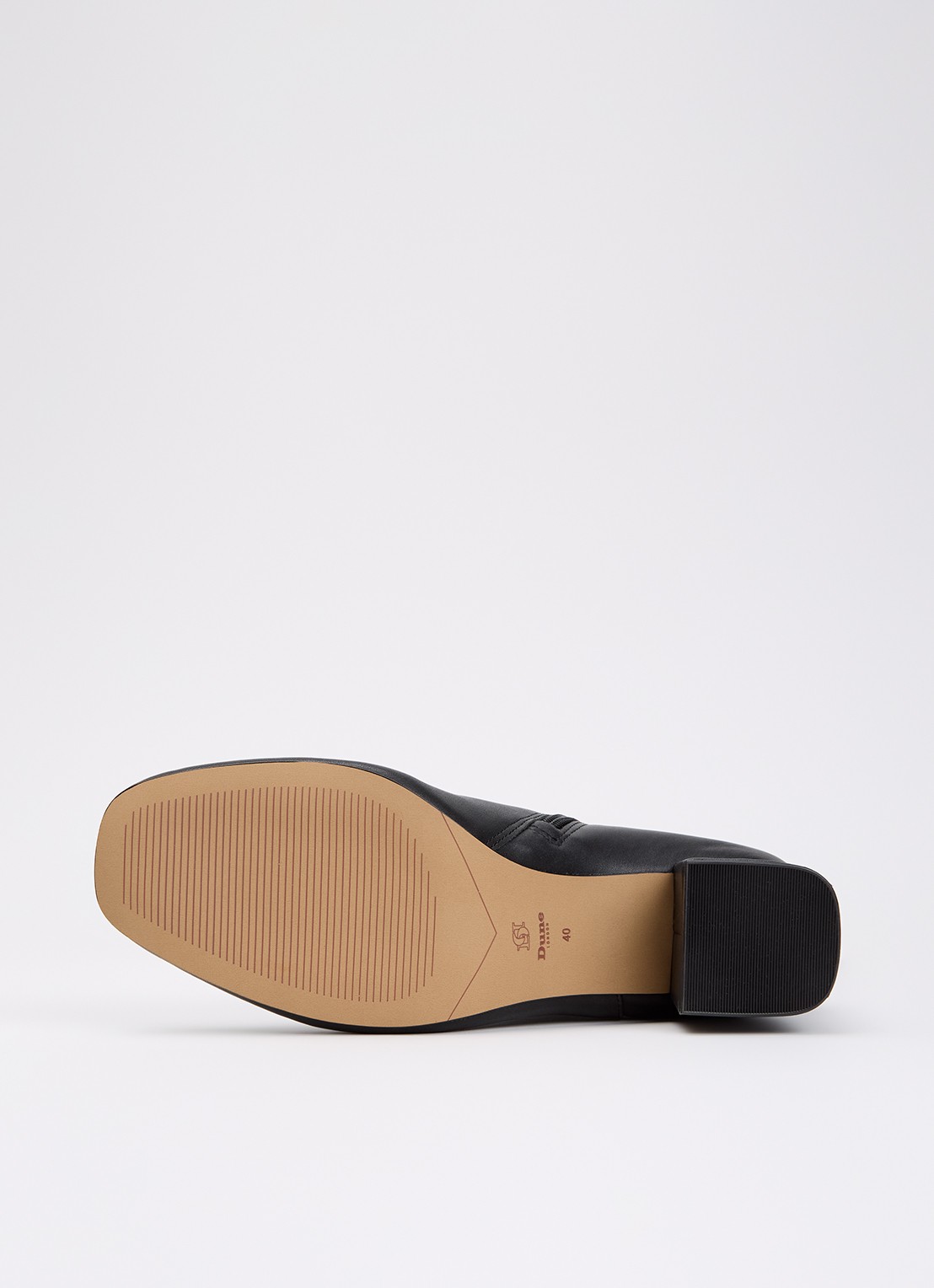 Dune London Wide Fit Sanna laars van leer - detail 3 zwart