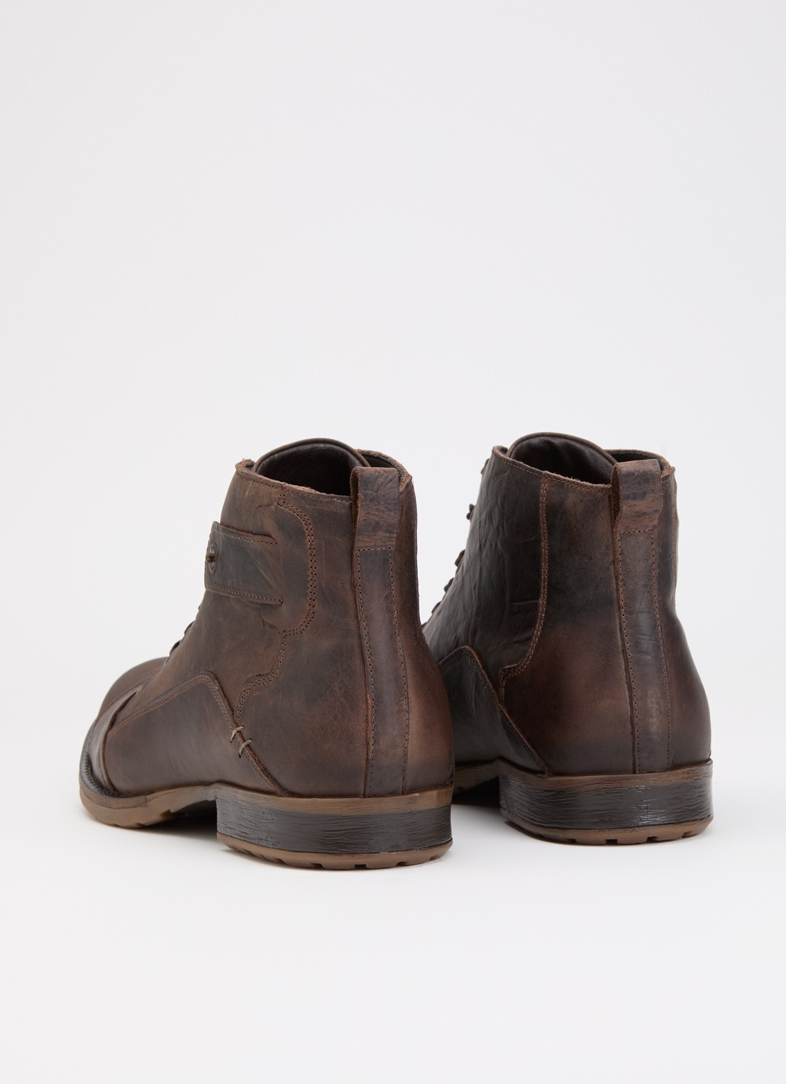 Dune London Wide Fit Simon veterboot van leer - achterkant 4 bruin