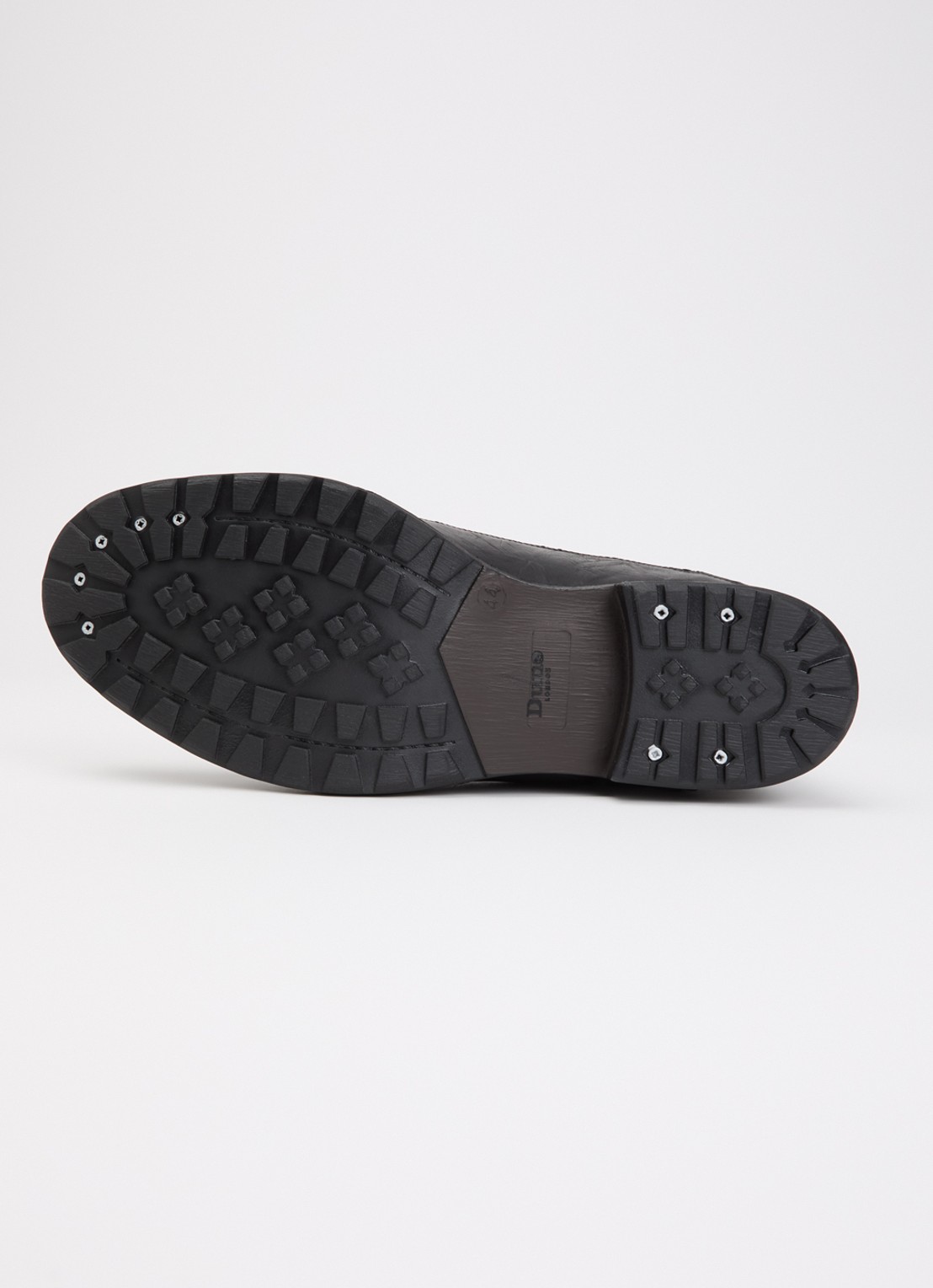 Dune London Wide Fit Simon veterboot van leer - detail 2 zwart