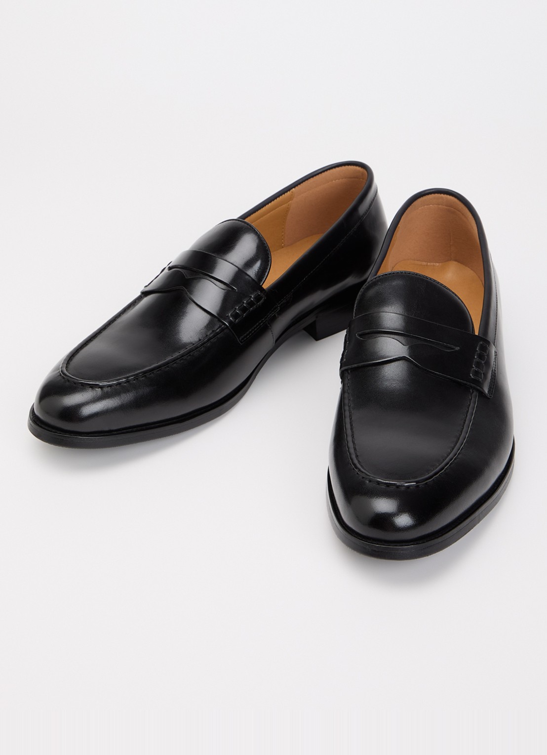 Dune London Wide Fit Skylers loafer van leer - detail 2 zwart