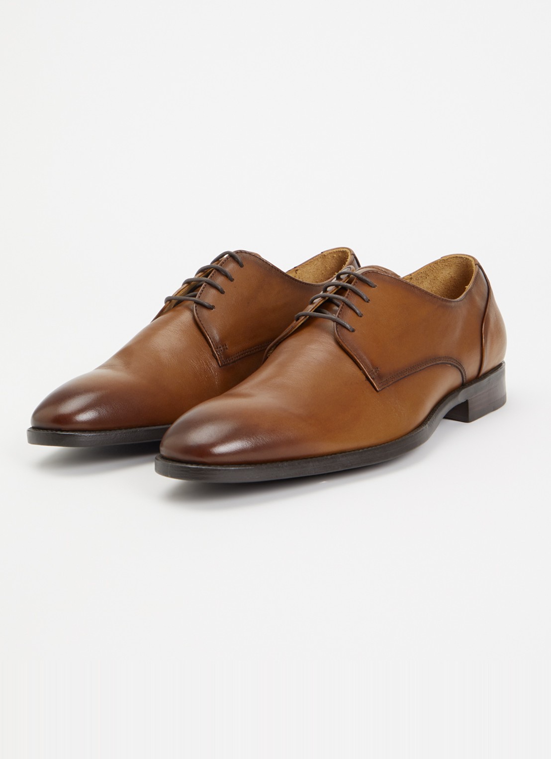 Dune London Wide Fit Sole veterschoen van leer  - detail taupe