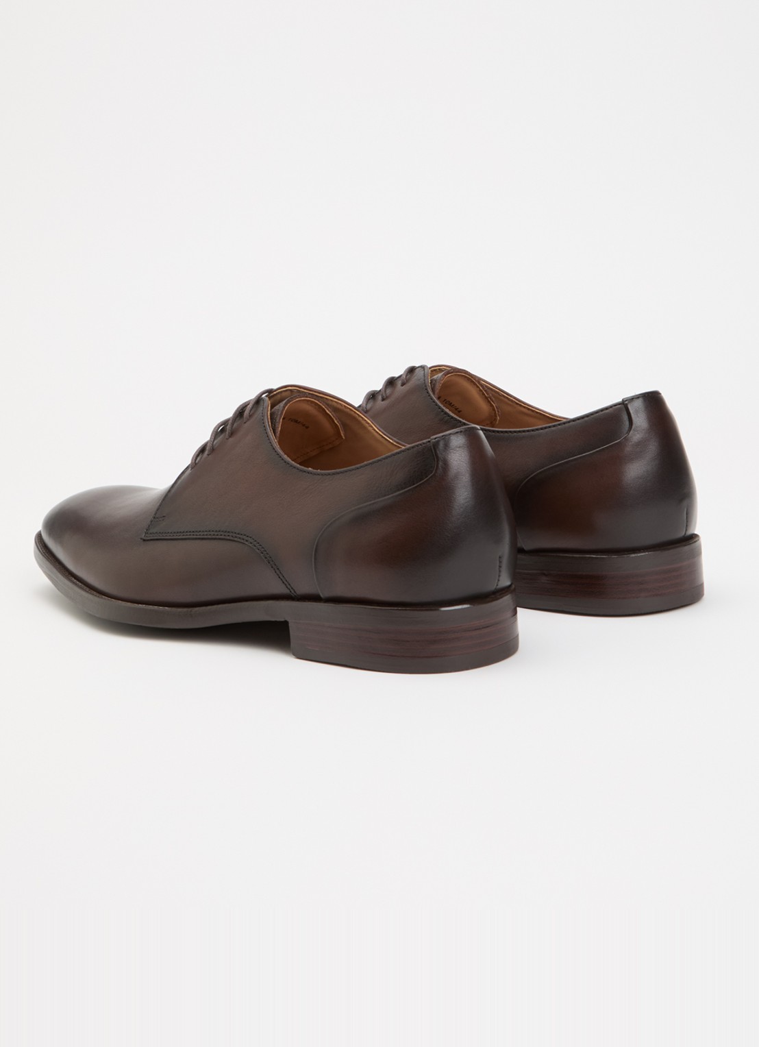 Dune London Wide Fit Sole veterschoen van leer  - achterkant 2 bruin