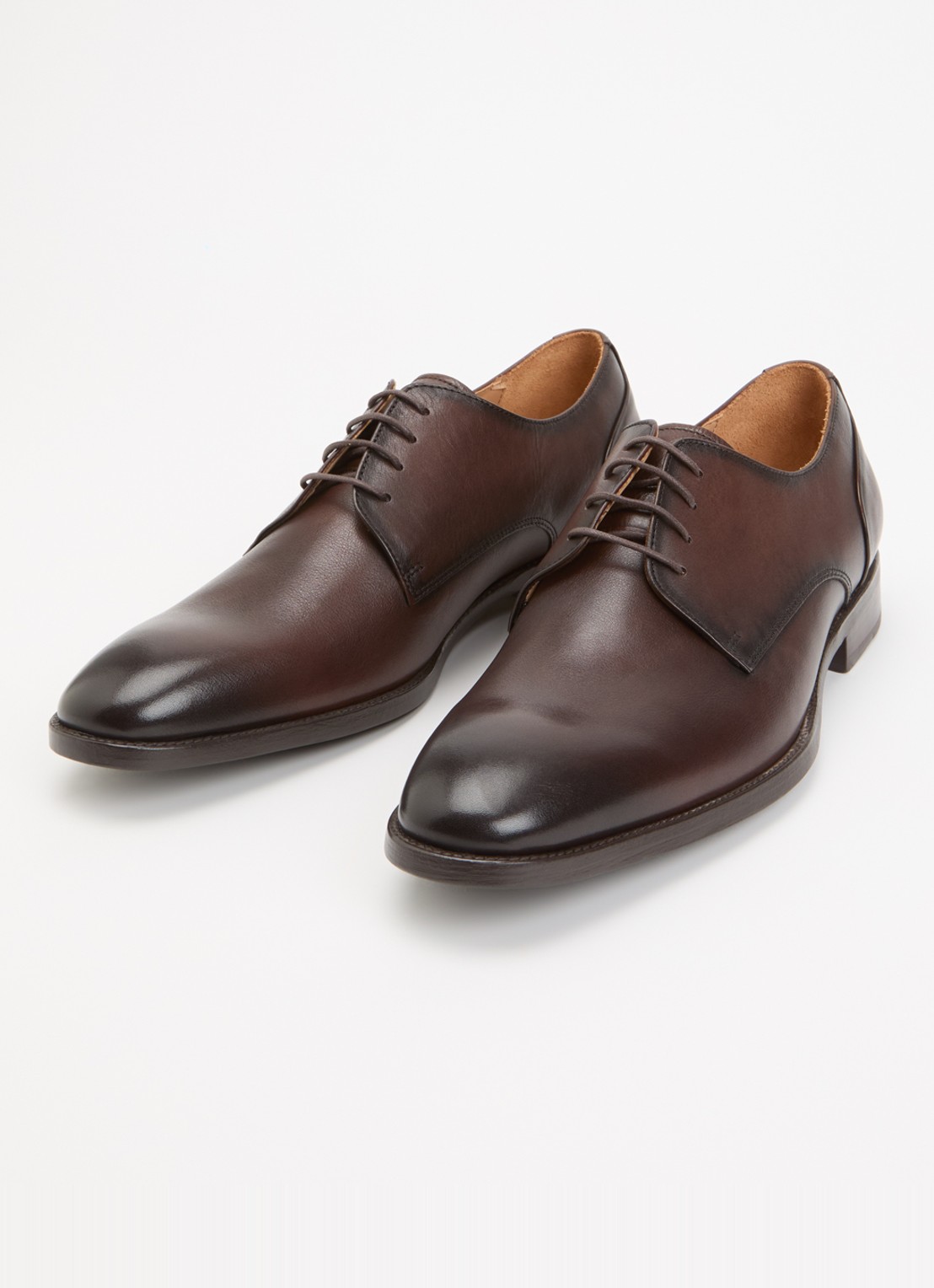 Dune London Wide Fit Sole veterschoen van leer  - detail 3 bruin
