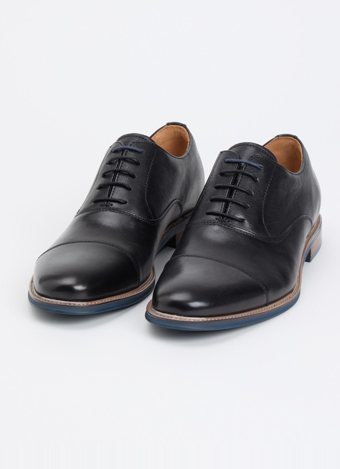 Dune London Wide Fit Stanlakes veterschoen van leer - detail 2 zwart