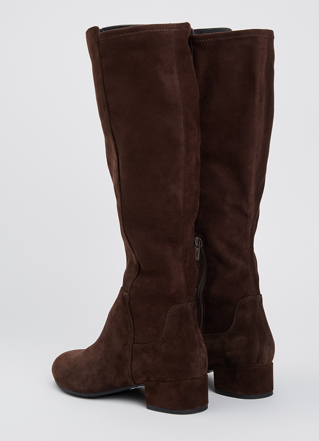 Dune London Wide fit Tayla laars - achterkant 4 donkerbruin