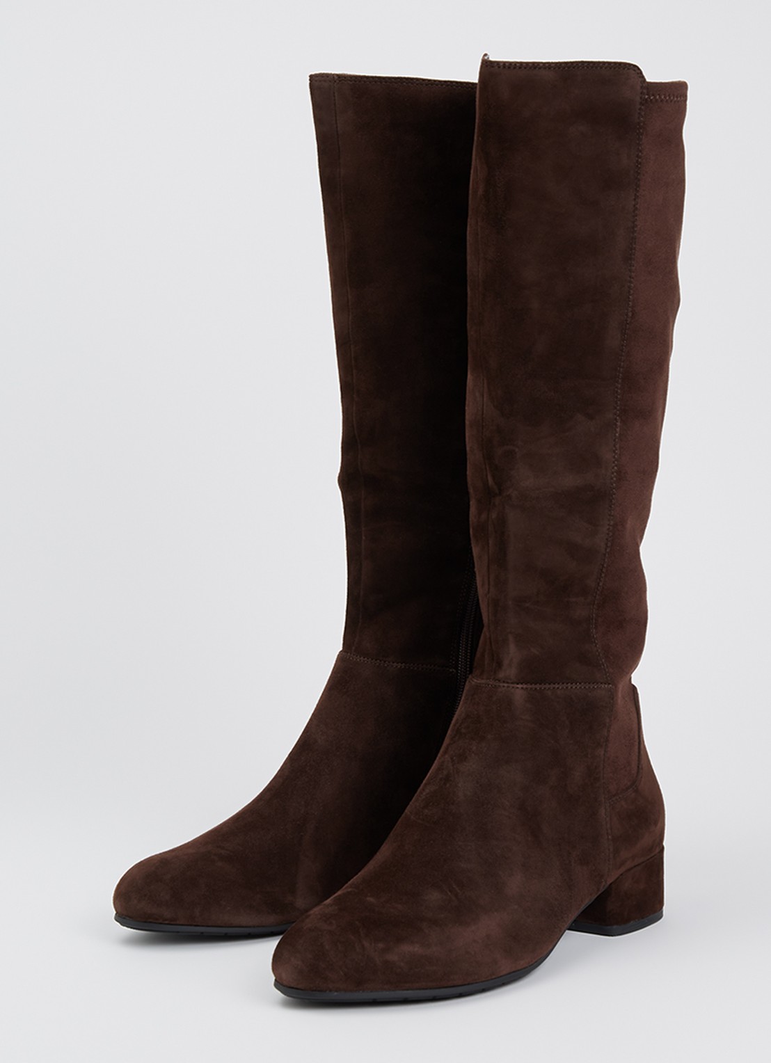 Dune London Wide fit Tayla laars - detail donkerbruin