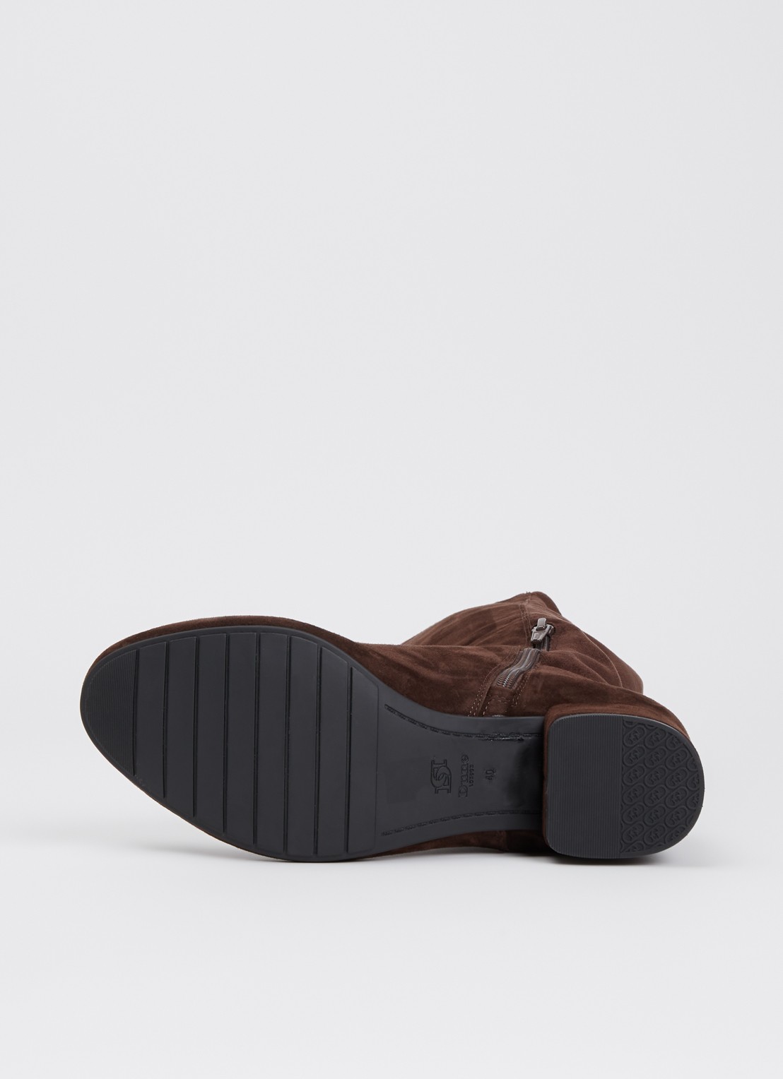 Dune London Wide fit Tayla laars - detail 2 donkerbruin