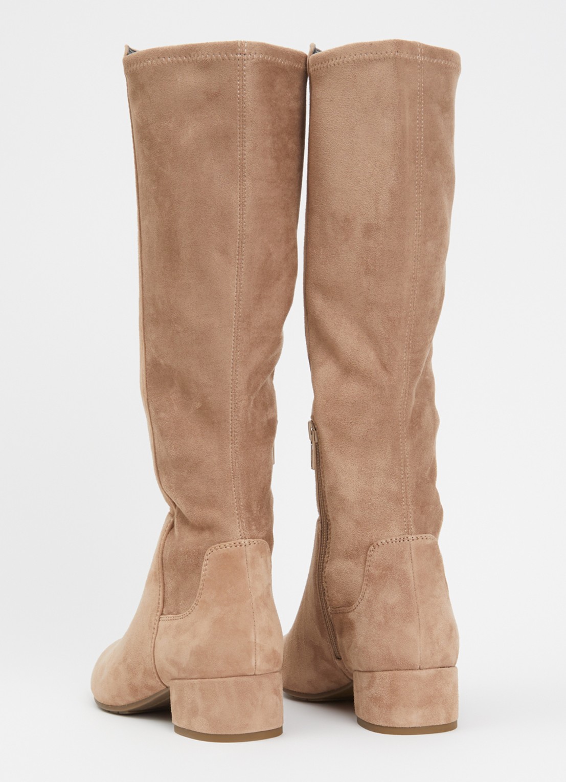 Dune London Wide fit Tayla laars - achterkant 7 beige