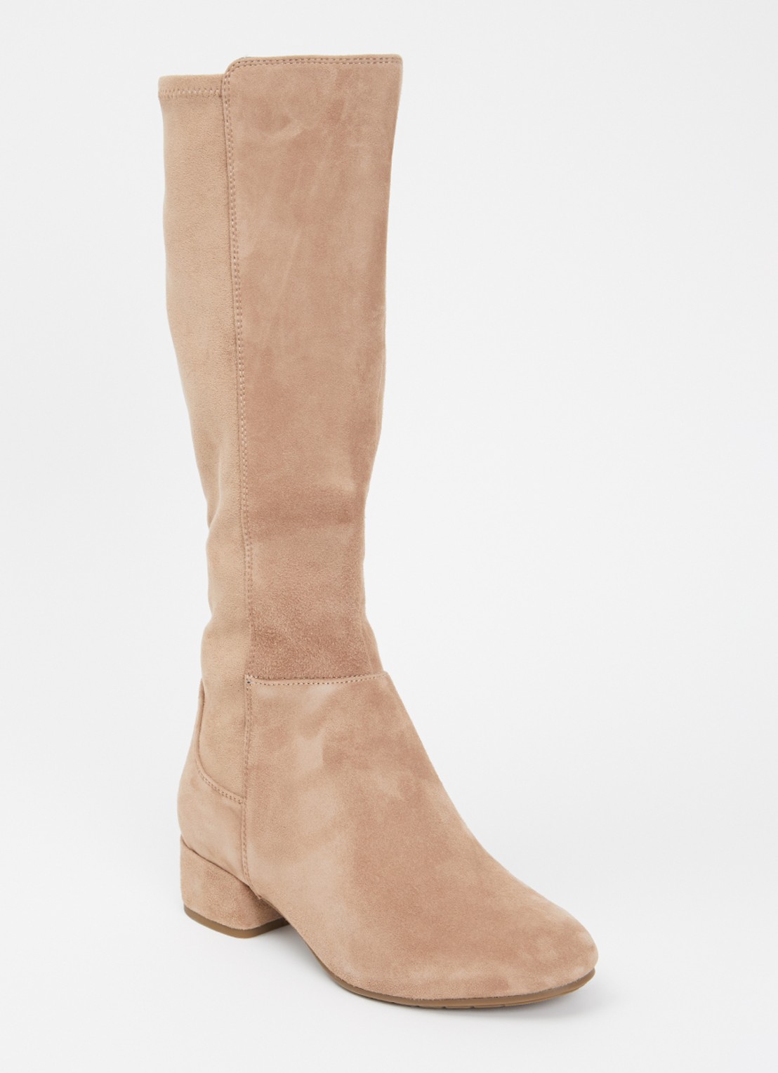 Dune London Wide fit Tayla laars - voorkant 5 beige