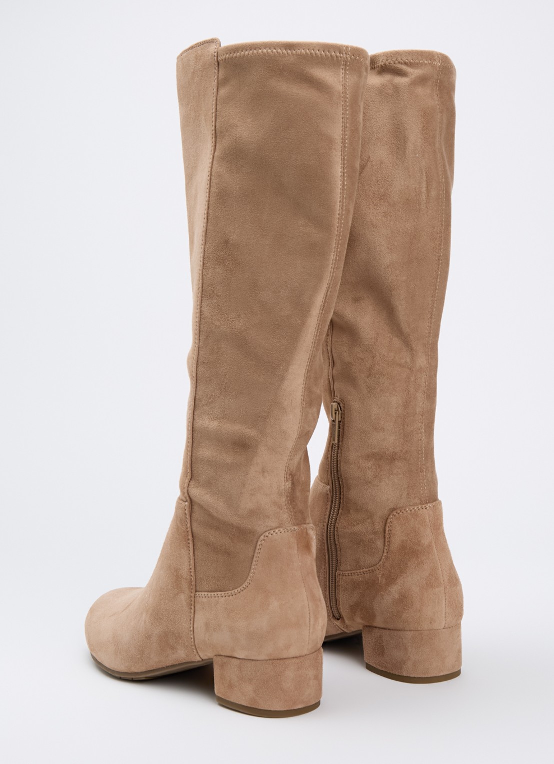 Dune London Wide fit Tayla laars - achterkant 8 beige