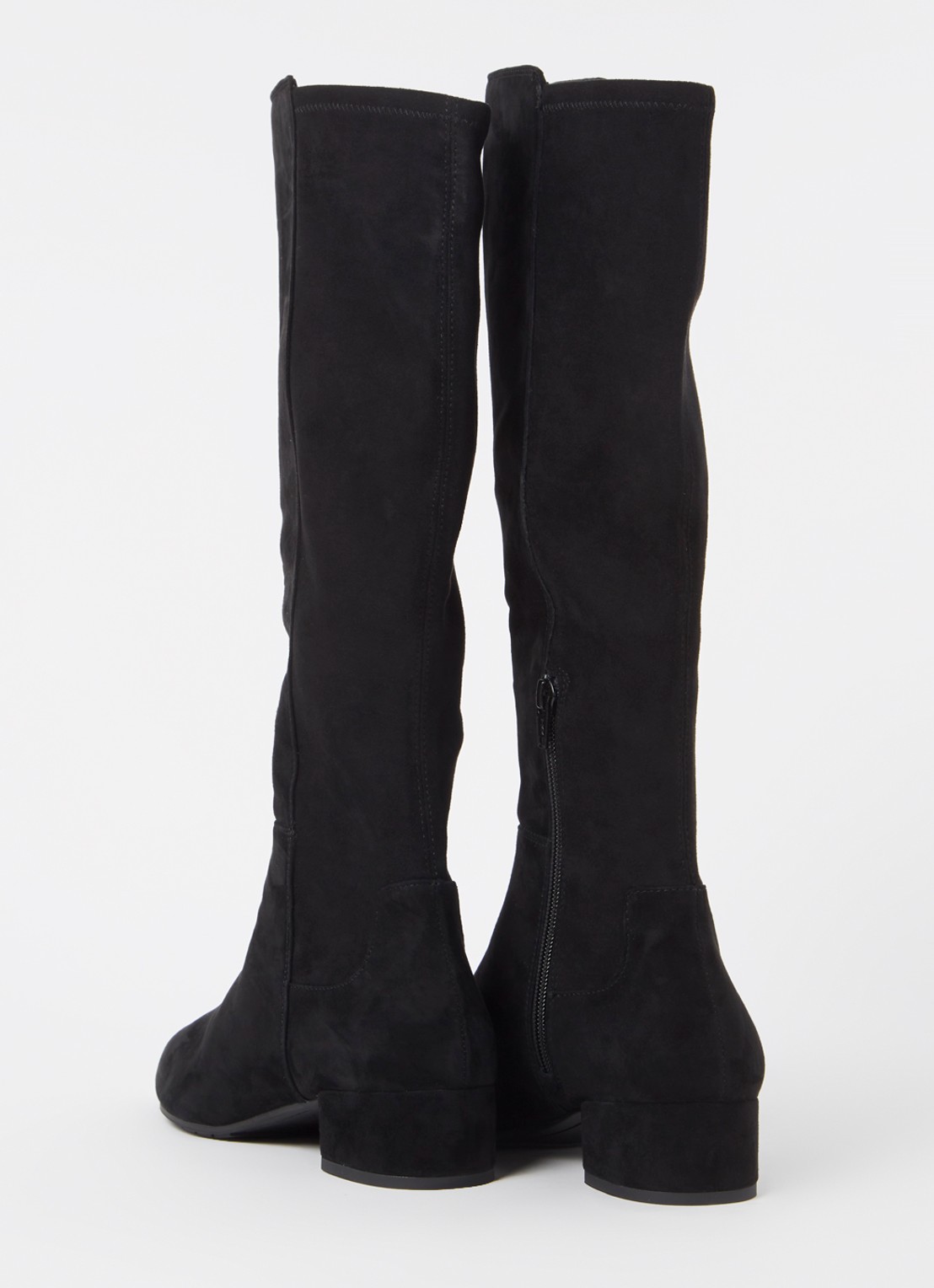 Dune London Wide fit Tayla laars - detail 2 zwart - suède