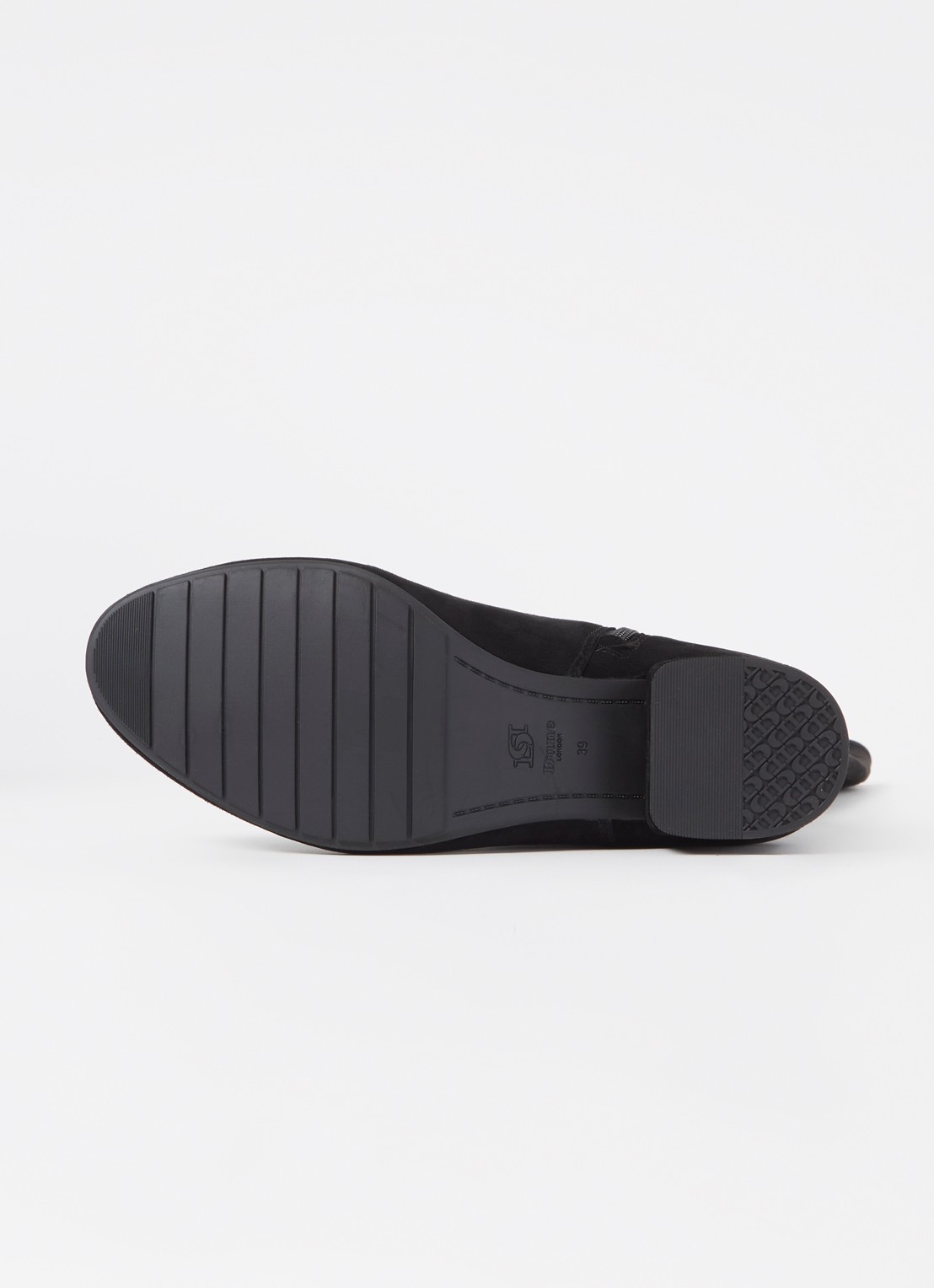 Dune London Wide fit Tayla laars - detail 3 zwart - suède