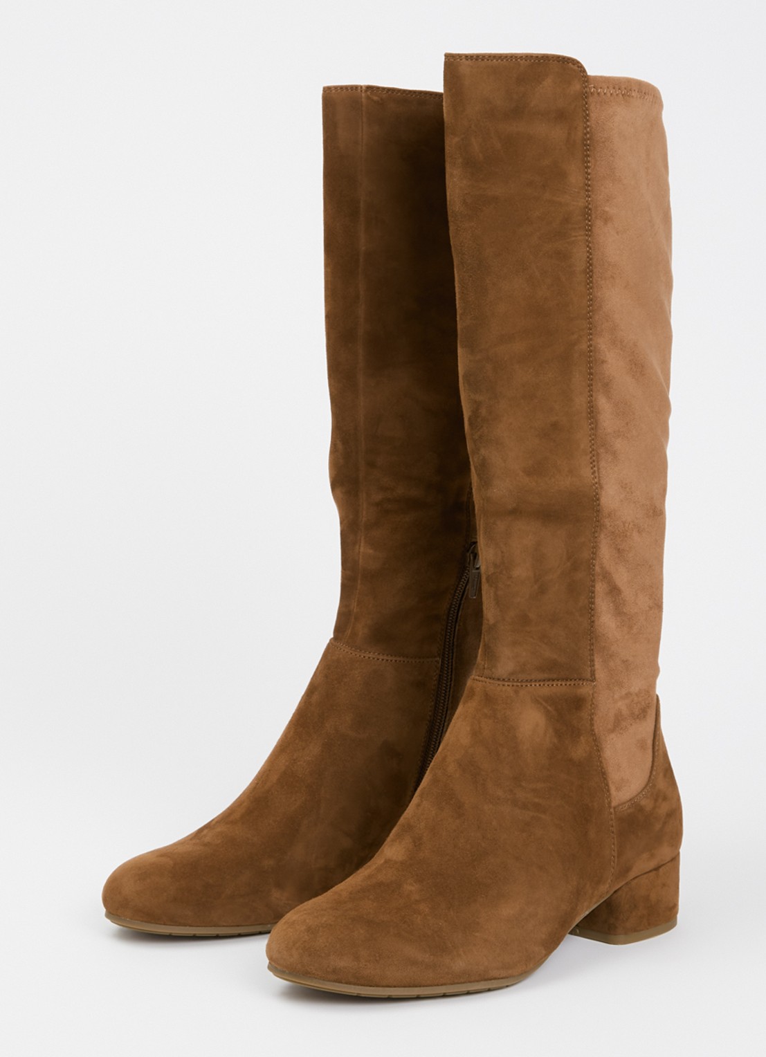 Dune London Wide fit Tayla laars - detail 3 lichtbruin