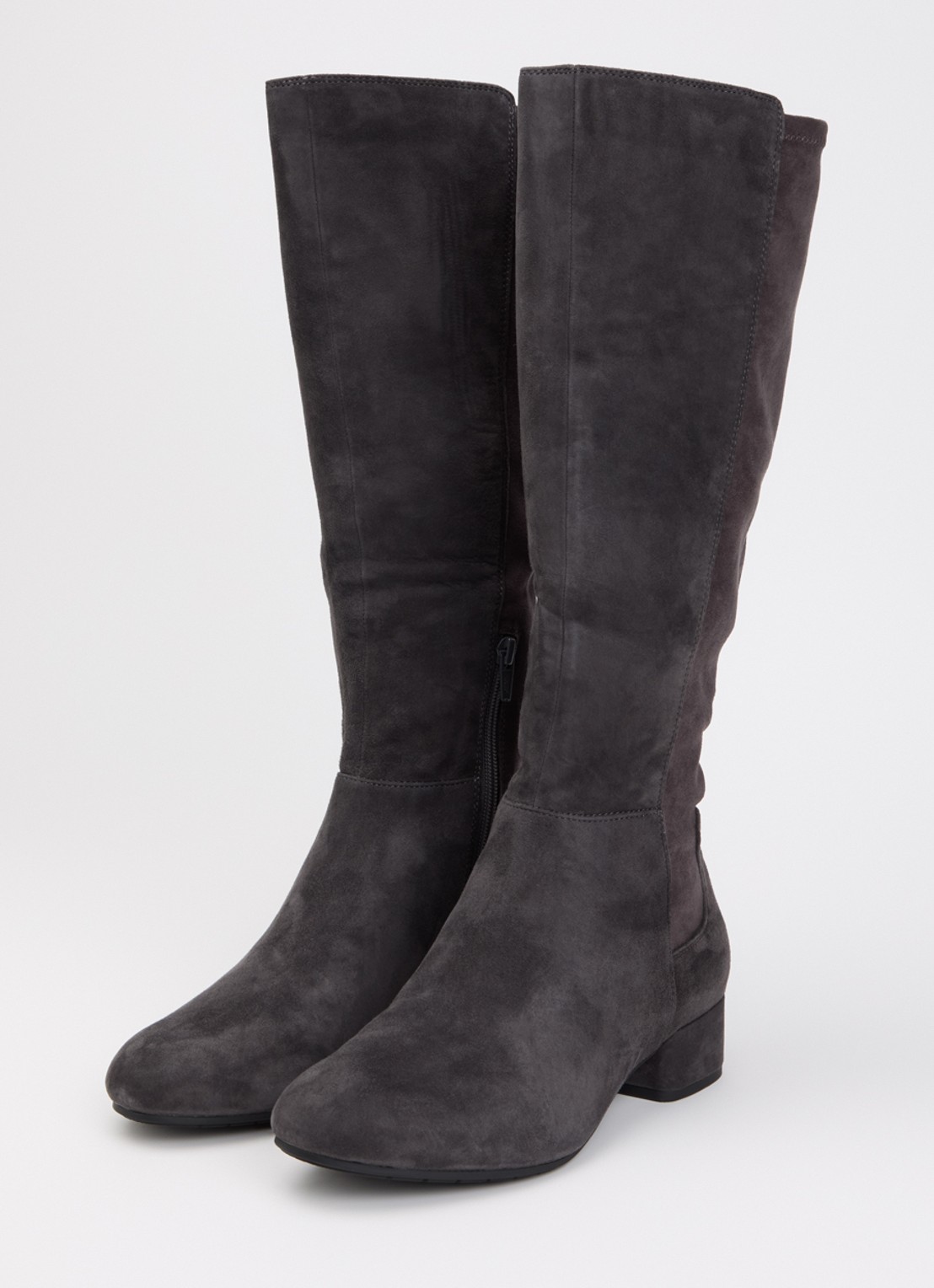 Dune London Wide Fit Tayla laars - detail donkergrijs