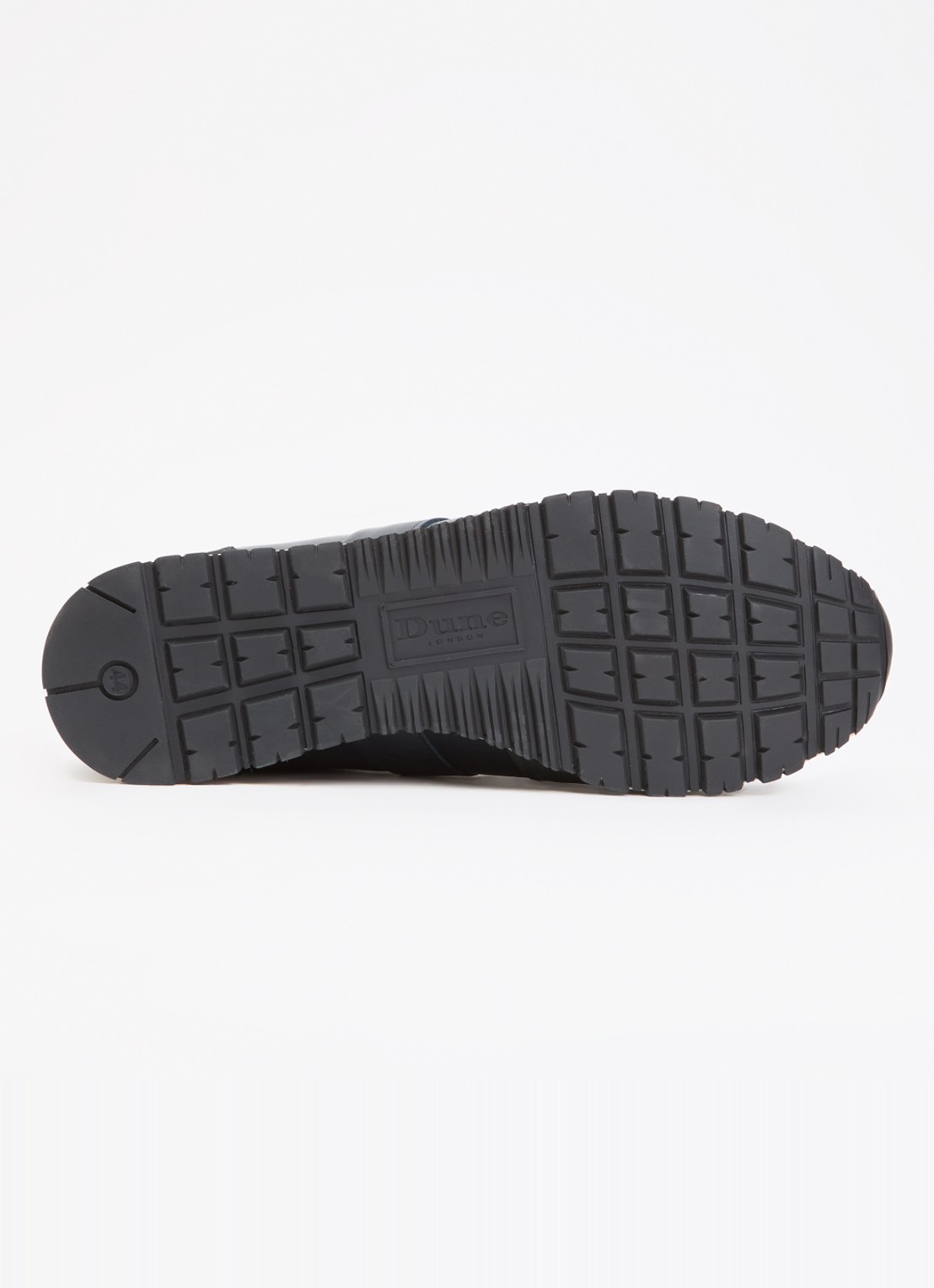 Dune London Wide Fit Thame sneaker van leer met ritsdetail  - detail 3 donkerblauw