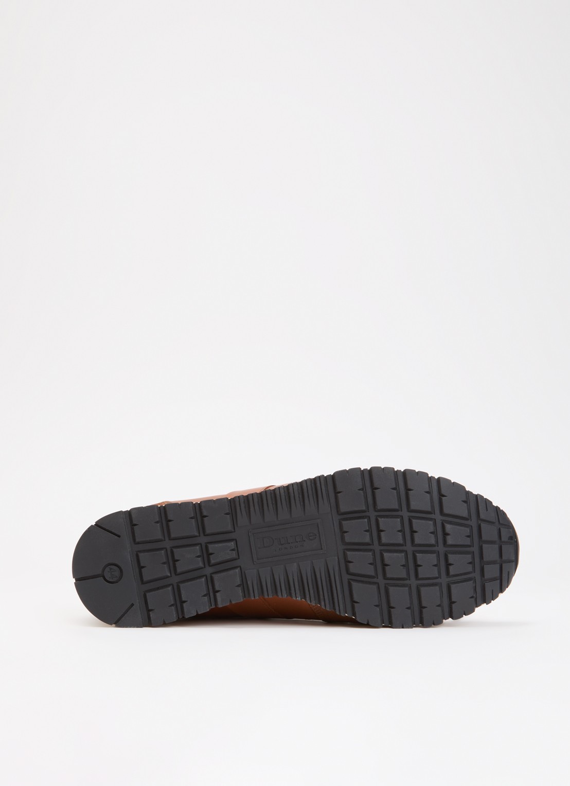 Dune London Wide Fit Thame sneaker van leer met ritsdetail  - detail 5 bruin