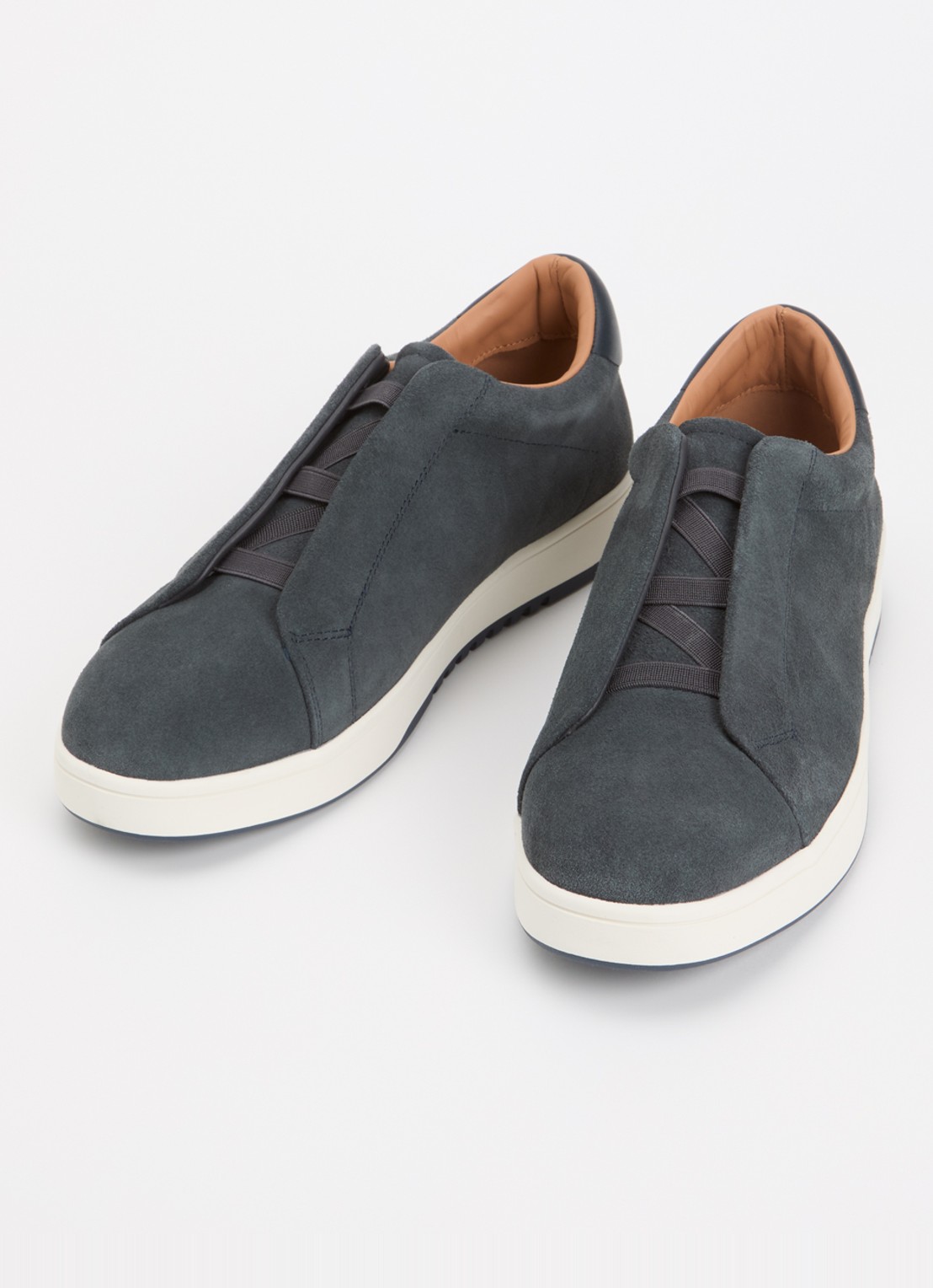 Dune London Wide Fit Troys sneaker  - detail donkerblauw