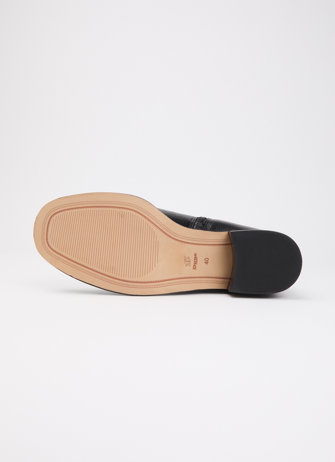 Dune London Wide Fit Turner laars van leer - detail 2 zwart