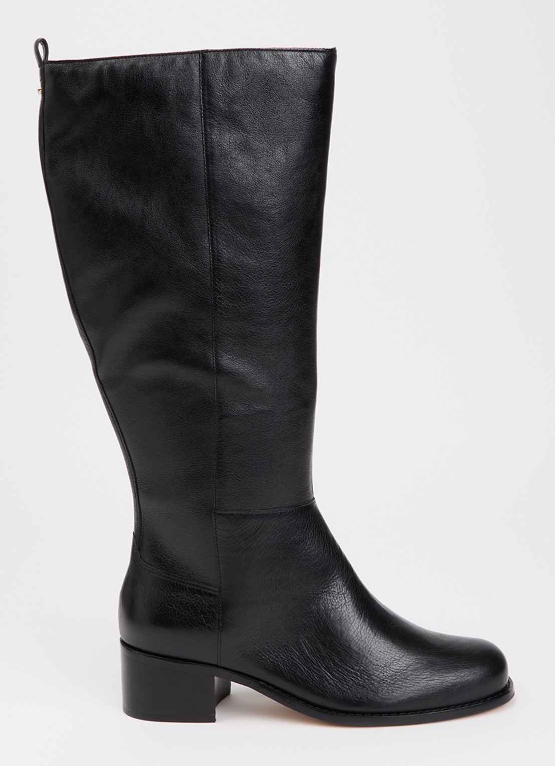 Dune London Wide Fit Turner laars van leer - voorkant 3 zwart