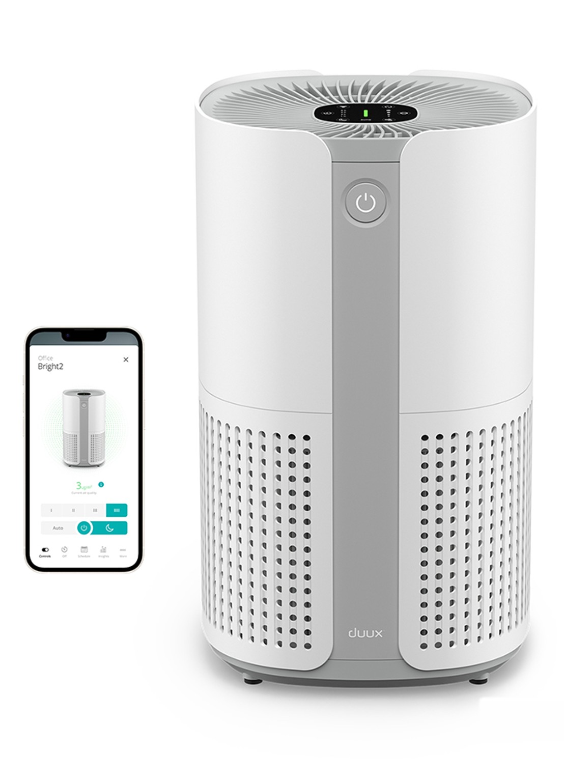 Duux Bright 2 Smart luchtreiniger - voorkant wit