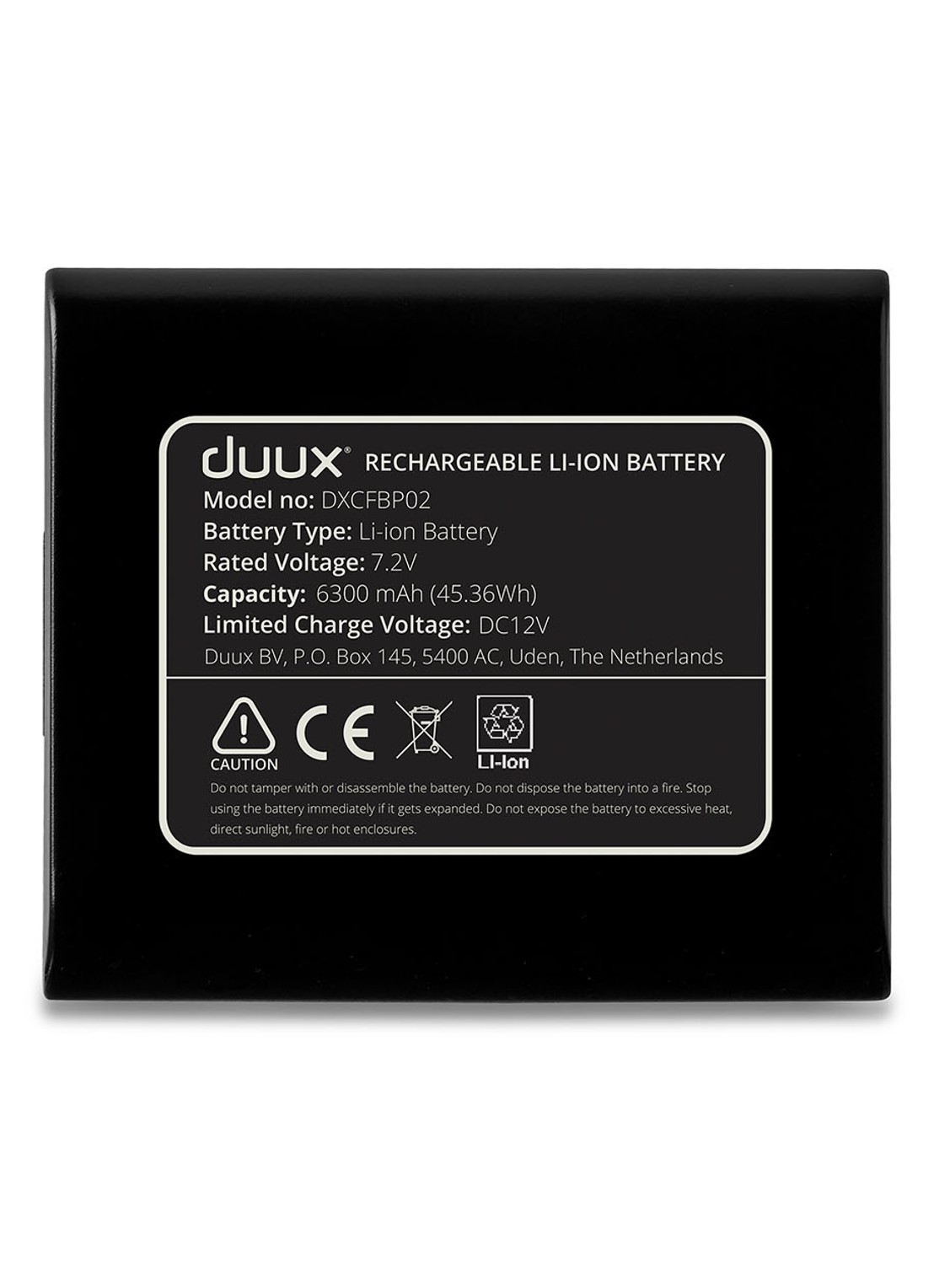 Duux Dock & Battery Pack voor Whisper Flex Ultimate - Gen 1 - voorkant 6 zwart