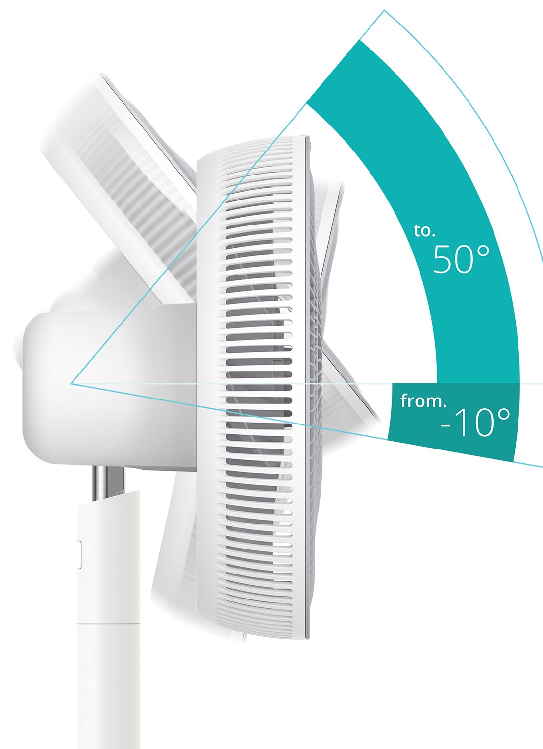 Duux Duux Whisper Essence verstelbare vloerventilator, 95 cm hoog - detail 2 wit
