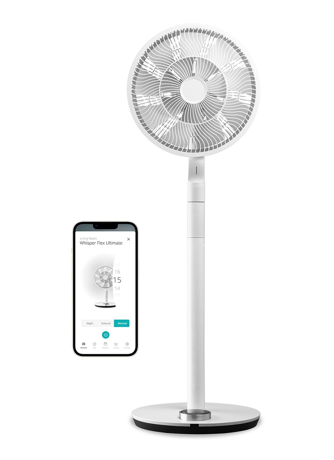 Duux Duux Whisper Ultimate verstelbare vloerventilator, 103 cm hoog - detail 4 wit