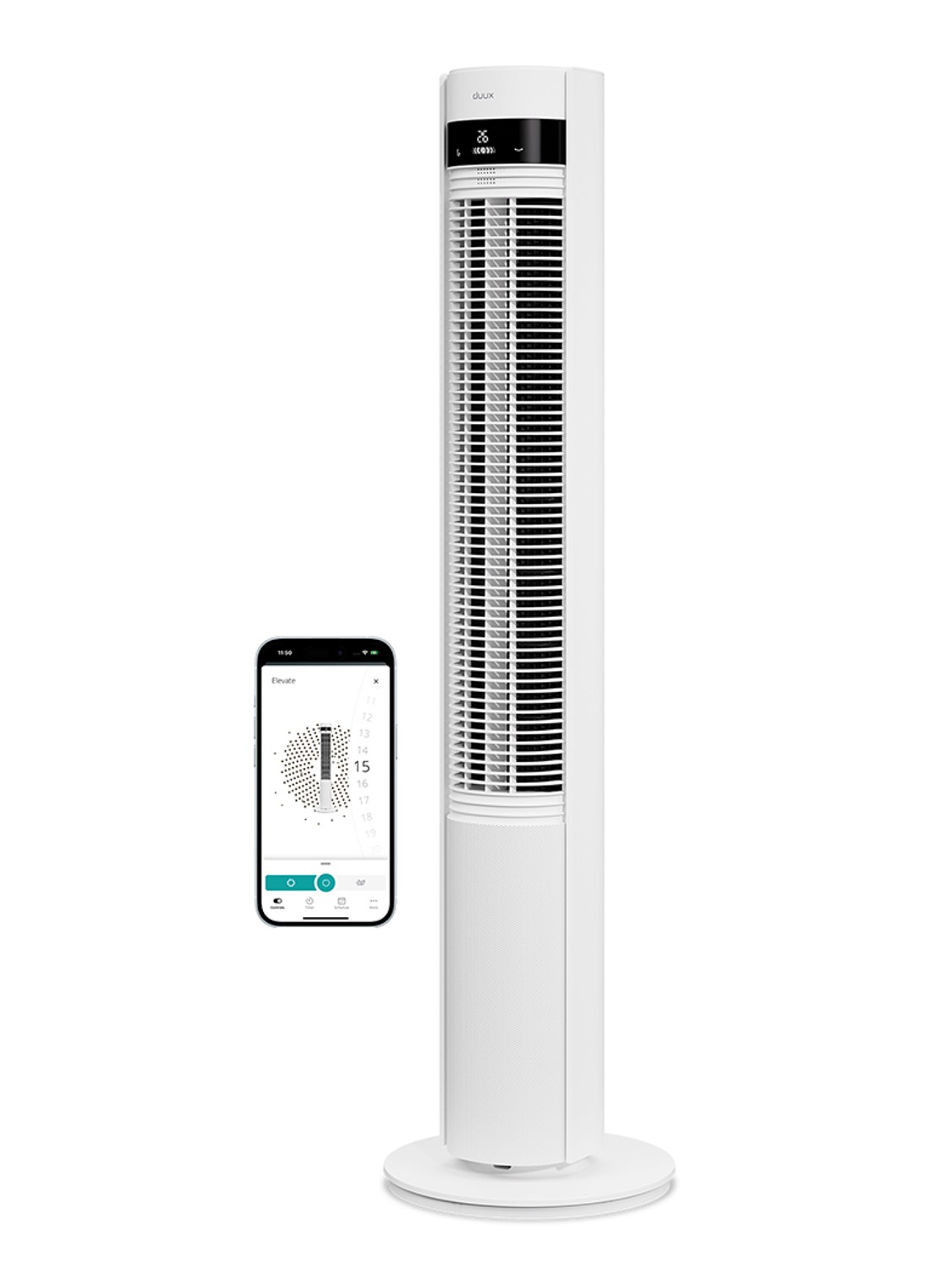 Duux Elevate Smart Tower torenventilator - voorkant wit