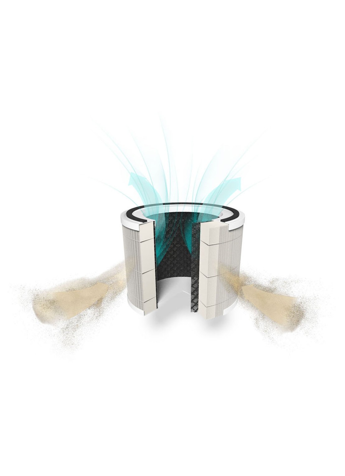 Duux Hepa H13 + Activated Carbon Filter - luchtreinigersfilter  - detail 4 wit