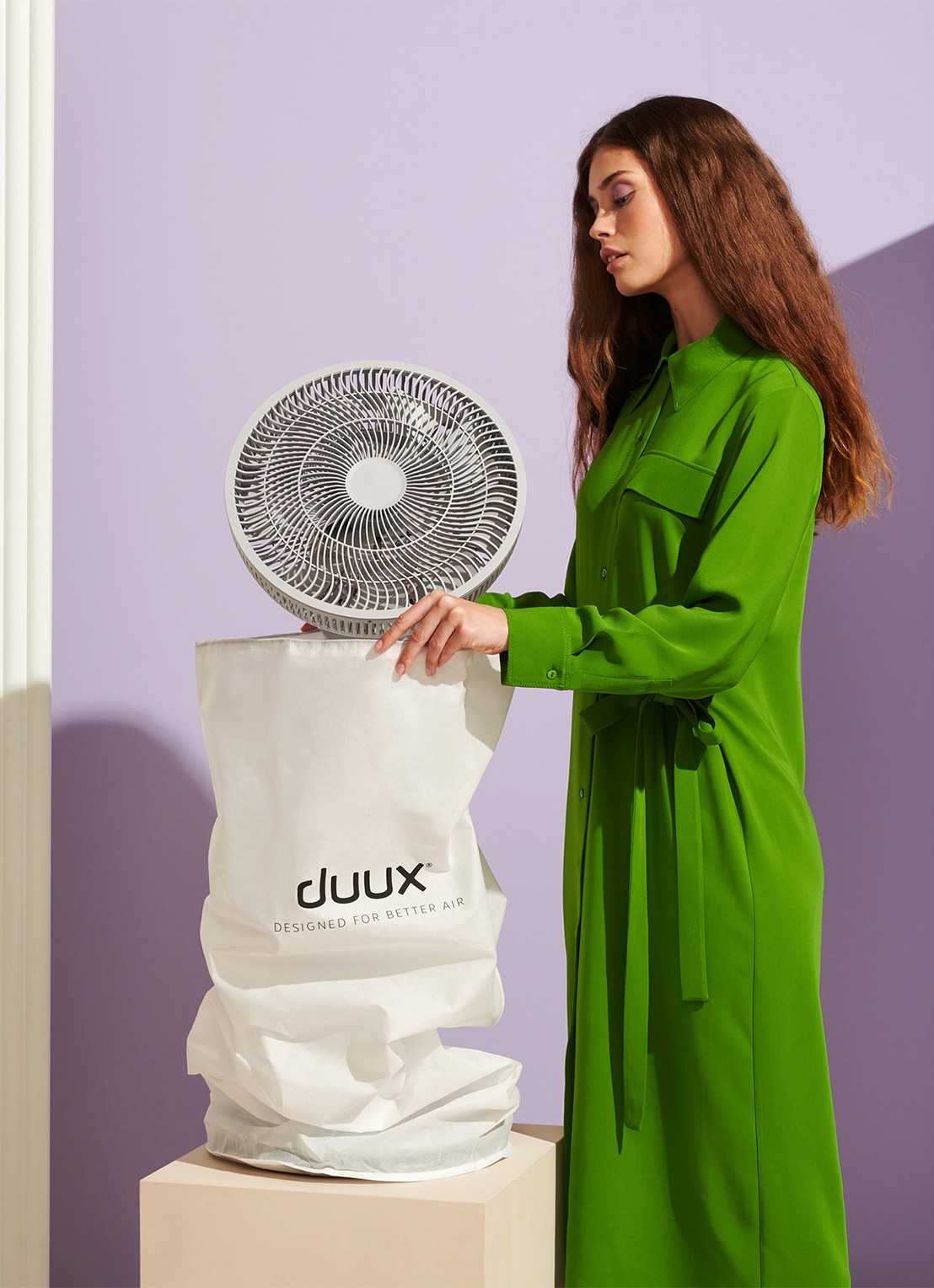 Duux Opberghoes voor alle Whisper modellen - achterkant 3 wit