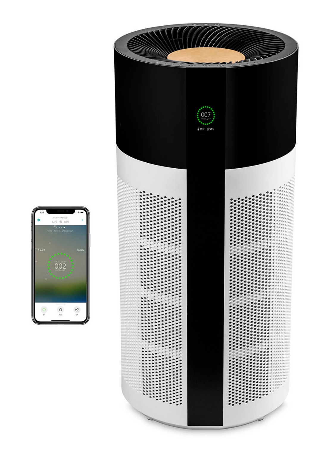 Duux Tube Smart luchtreiniger DXPU03, 68 cm hoog - voorkant undefined