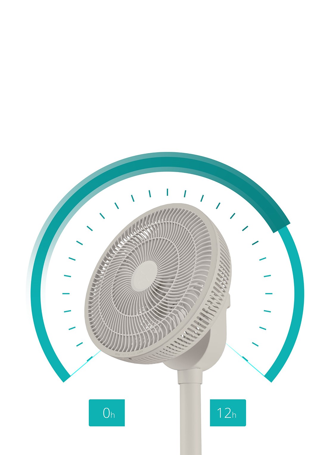 Duux Whisper 2 Smart verstelbare vloerventilator, 92 cm hoog - detail 3 ivoor