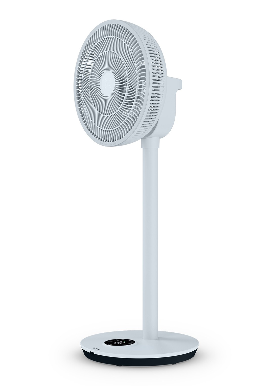 Duux Whisper 2 Smart verstelbare vloerventilator, 92 cm hoog - achterkant blauwgrijs