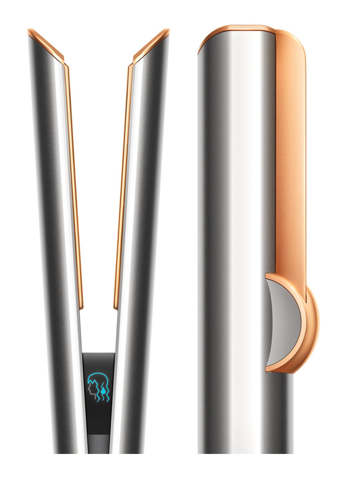 Dyson Airstrait stijltang - zilver / koper   - voorkant 2 zilver