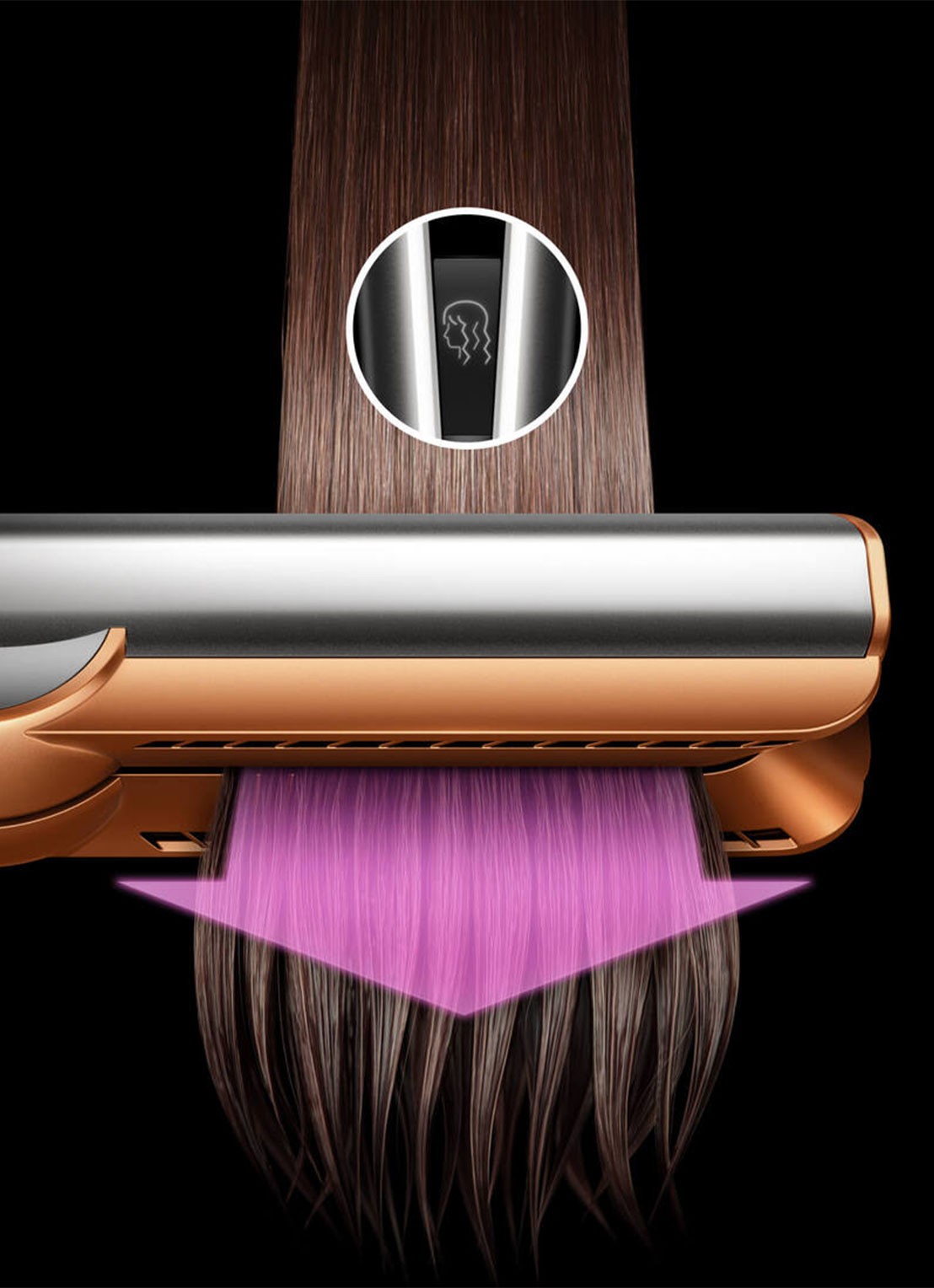 Dyson  Airstrait™ stijltang - Red Velvet/Gold - detail 4 red velvet/gold